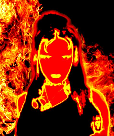 fire girl by fearoftheblackwolf on deviantart