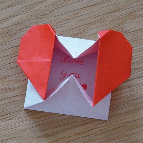 easy origami heart box origami box heart easy envelope tutorial paper craft