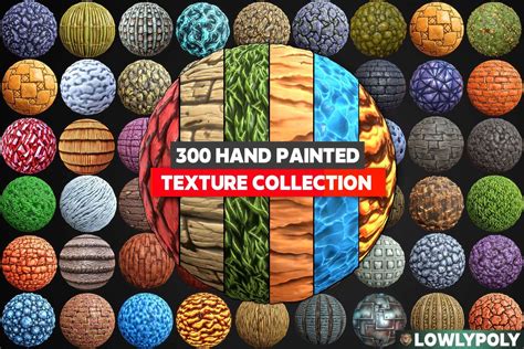 250 Hand Painted Textures Mega Bundle Free Download Unity Asset