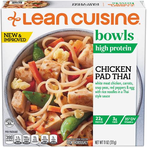 Lean Cuisine Bowls High Protein Chicken Pad Thai Frozen Meal Walmart