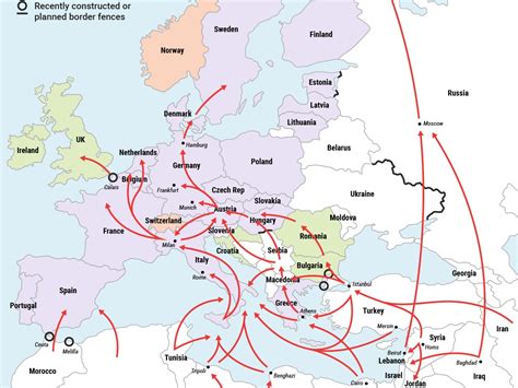 This Map Shows The Routes Of Europes Refugee Nightmare