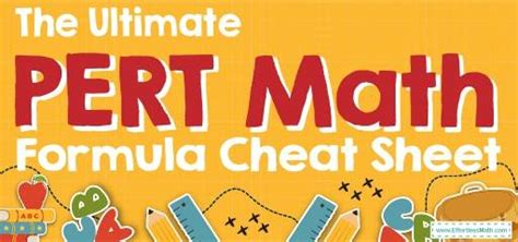 The Ultimate PERT Math Formula Cheat Sheet Effortless Math We Help