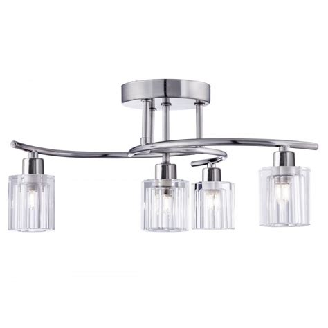 Order now for a fast home delivery or reserve in store. Searchlight Ice Block Modern 4 Light Semi Flush Ceiling ...
