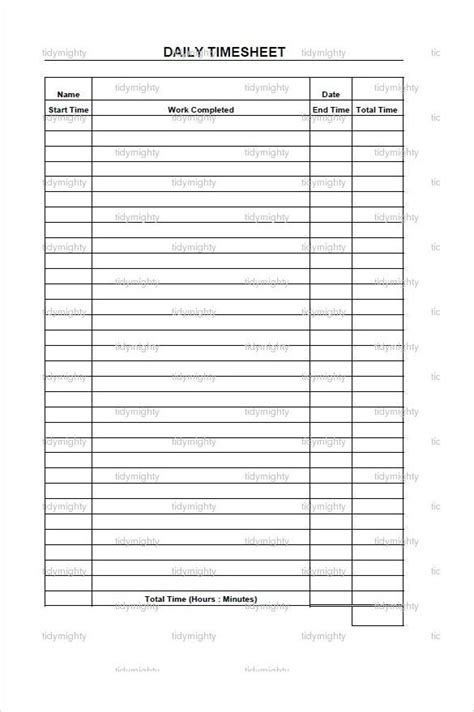 Time Tracking Templates | 4+ Free Printable Word & Excel Formats