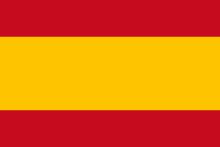 Spanien flagga gjord av vävd polyester. Spaniens flag - Wikipedia's Spaniens flagga as translated ...