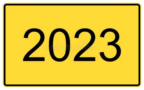 2023 New Year 2023 New Year On A Yellow Road Billboard Stock