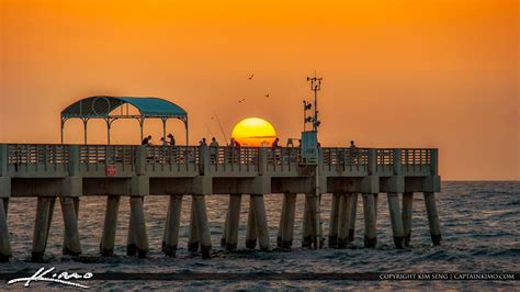 Storms wrecked their wrath on the pier through the years. Lake Worth Pier Sunrise Fishing | HDR Photography by ...