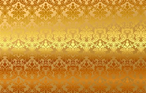 Wallpaper Background Gold Pattern Vector Golden Ornament Vintage