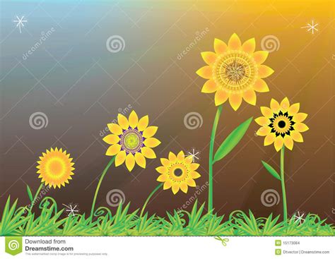 Abstract Sun Flowerseps Stock Vector Illustration Of Circle 15173084