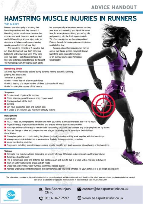 Hamstring Muscle Injuries In Runners Bea Sports Injury Clinics