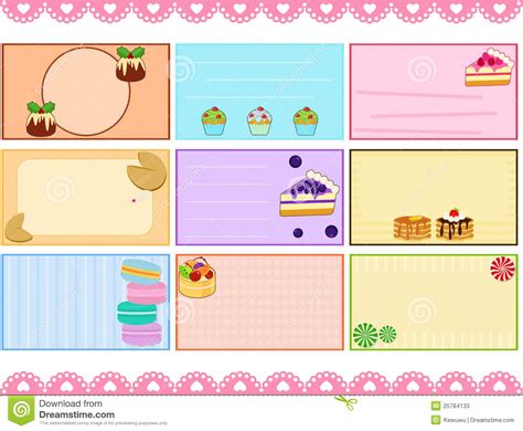 A Cute Collection Of Vector Label Card Stock Photos Image 25784133