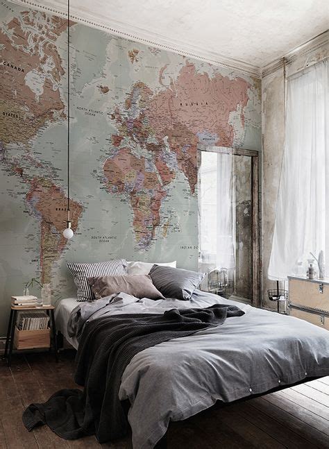 Classic World Map Wallpaper Mural Hovia Home Bedroom Bedroom Design Dream Rooms