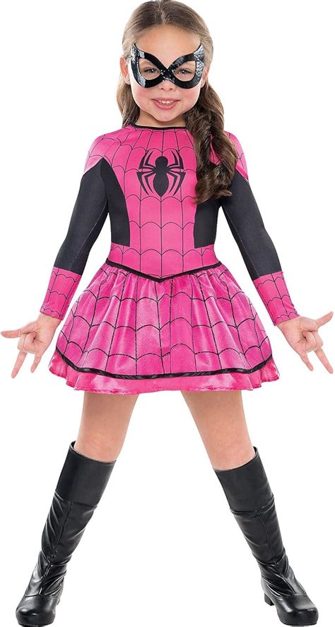 costumes usa pink spider girl costume for girls size small includes bright pink