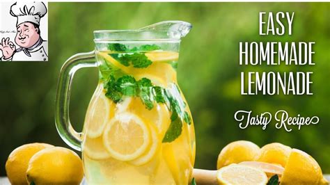 how to make homemade lemonade easy tasty recipe youtube
