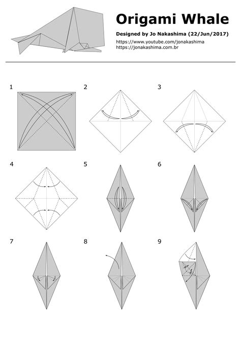Origami Ideas Origami Unicorn Jo Nakashima Diagram
