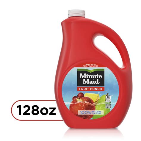 Minute Maid Real Fruit Punch Juice 128 Fl Oz Jug