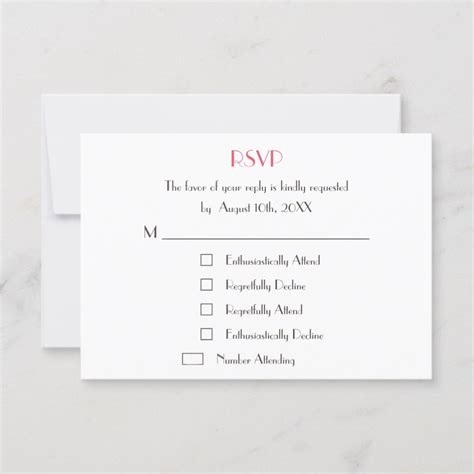 Funny Modern Custom Wedding White Rsvp Card Invite Funny Wedding