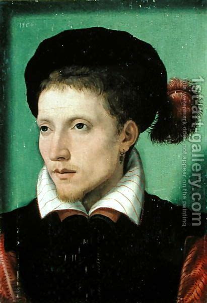 Portrait Of Young Equestrian 1560 Francois Clouet Oil Painting