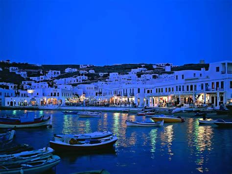 Mykonos Island By Night Magical Greece Mykonos Town Mykonos Greece