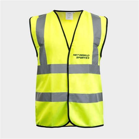 yellow hi vis vest with reflective strips net world sports