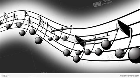 Animated Background With Musical Notes Stock Video Footage 8957914