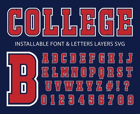 College Font Varsity Font Sport Font Football Font Baseball Etsy