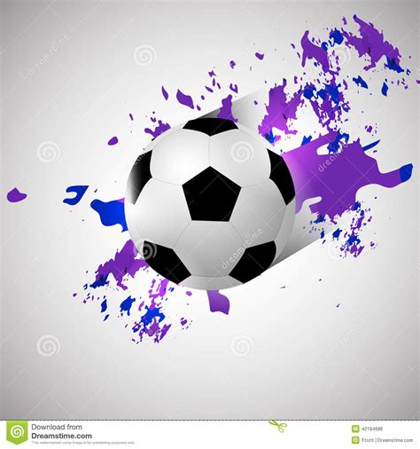 Grunge Soccer Ball Background Stock Vector Illustration Of Round