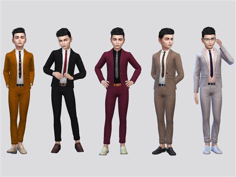 Fluria Formal Suit Boys By Mclaynesims At Tsr Sims 4 Updates