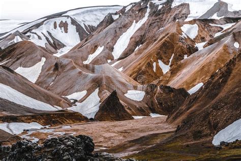 Landscape Of Landmannalaugar Iceland Highland Stock Image Image Of