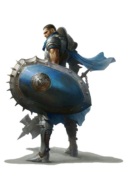 Human Fighter Warhammer Big Shield Pathfinder Pfrpg Dnd Dandd D20 Fantasy Fantasy Character