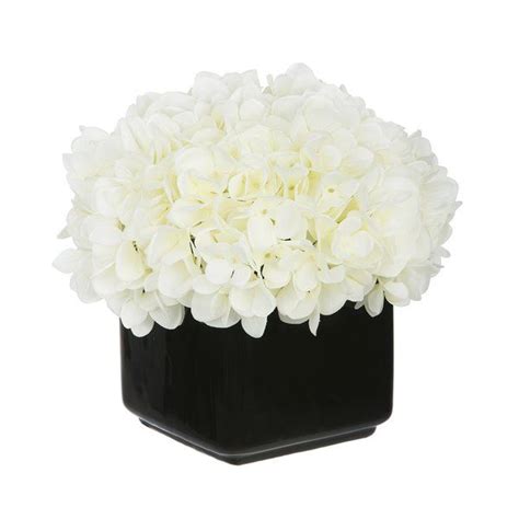 If you are craving to bathe in them. Artificial Hydrangea in Small Black Cube Ceramic ...