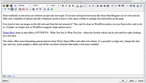 Firefox WYSIWYG Editor For All Textareas GHacks Tech News
