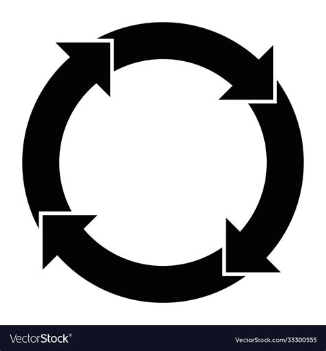 4 Arrows In Circle Royalty Free Vector Image Vectorstock