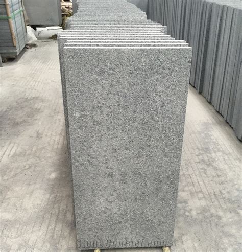 G654 Granite Tile Flamed Dark Grey Granite Tile From China