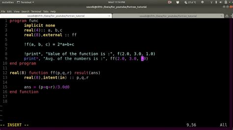 Write A Simple Function Using Fortran 90 External And Internal