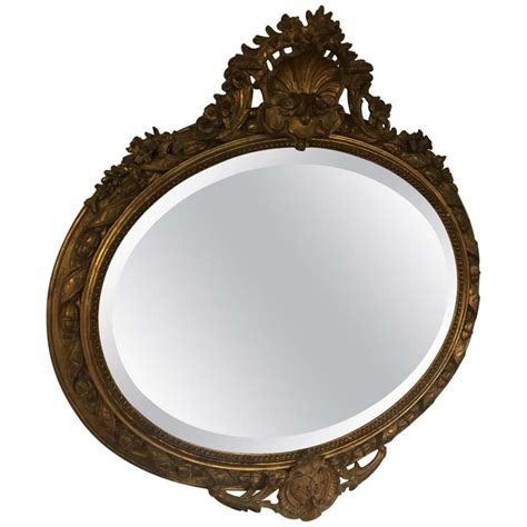 Antique Oval Gilt Mirror For Sale At 1stdibs