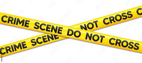 Vetor De Crime Scene Do Not Cross Tape Attention Police Ribbon Yellow Warning Barrier Tape