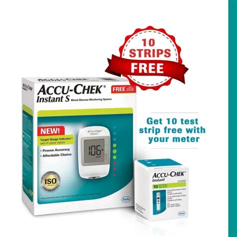 Accu Chek Instant Blood Glucose Monitoring System With Free Test