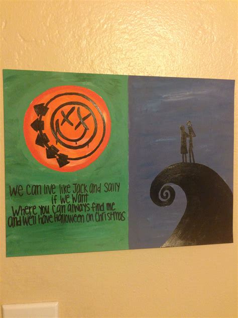 Blink 182 I Miss You Nightmare Before Christmas Painting We Can Live