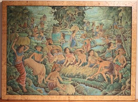 Large Painting De Rijstoogst Ubud Bali Indonesia Catawiki