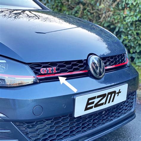 Ezm Grille Dechrome Overlay Decals X 2 For Vw Golf Mk75 Facelift Gti