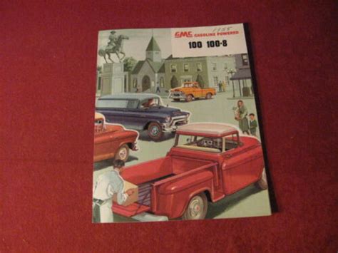 1955 Gmc Truck Sales Brochure Old Rig Semi Catalog Tractor Trailer