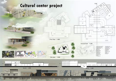 Cultural Center Project Cultural Center Architecture Drawing