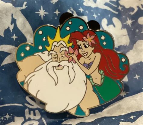 disney parks 2023 the little mermaid mystery box pin ariel and king triton new £14 87 picclick uk