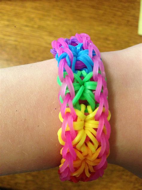 How To Make A Rainbow Loom Starburst Bracelet 18 Steps With Pictures