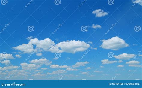 Summer Clouds Puffy Fluffy White Clouds Time Lapse Stock Footage