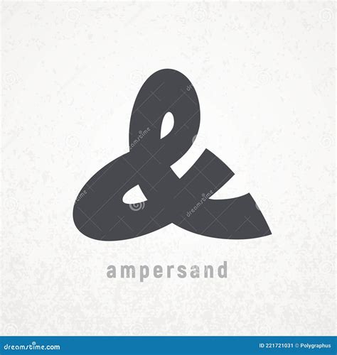 Ampersand Elegant Vector Symbol On Grunge Background Stock Vector