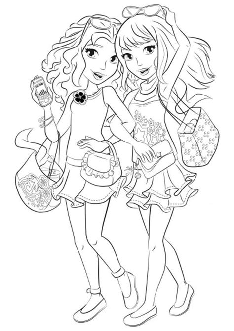 Lego Friends Shopping Coloring Page Lego coloring pages, Cute