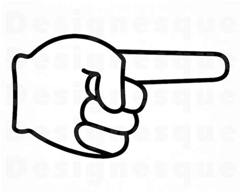 Pointing Finger 4 SVG Pointing Finger SVG Pointing Hand | Etsy