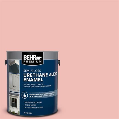 Behr Premium 1 Gal Bic 04 Pink Taffy Urethane Alkyd Semi Gloss Enamel